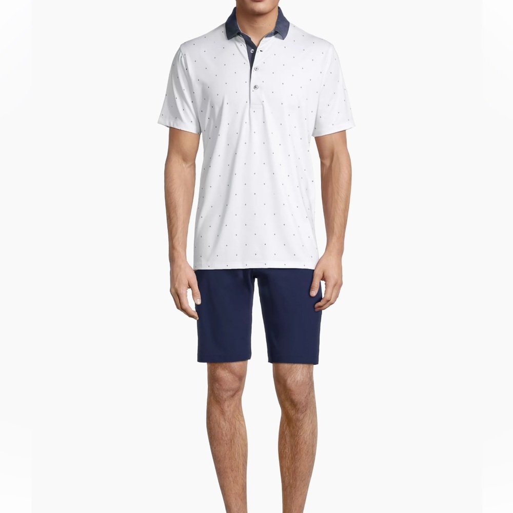 Greyson Mens Montuak Shorts Chino Performance Maltese Blue Size 38‎ Golf Preppy